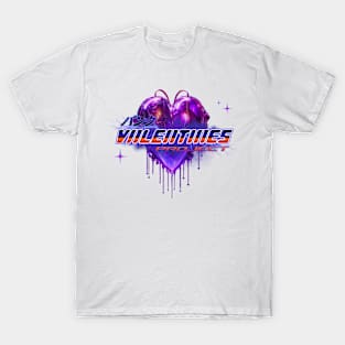 The Cyberpunk Love: Purple Heart Neon Installs Tee T-Shirt